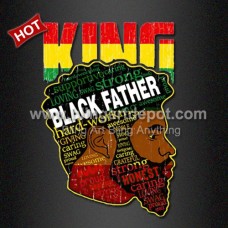 Wholesale Black Father King T-shirt Transfer White Ink Printing